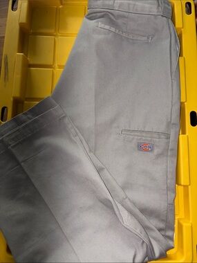 Dickies Khaki/Tan Work Pants with Logo Patch